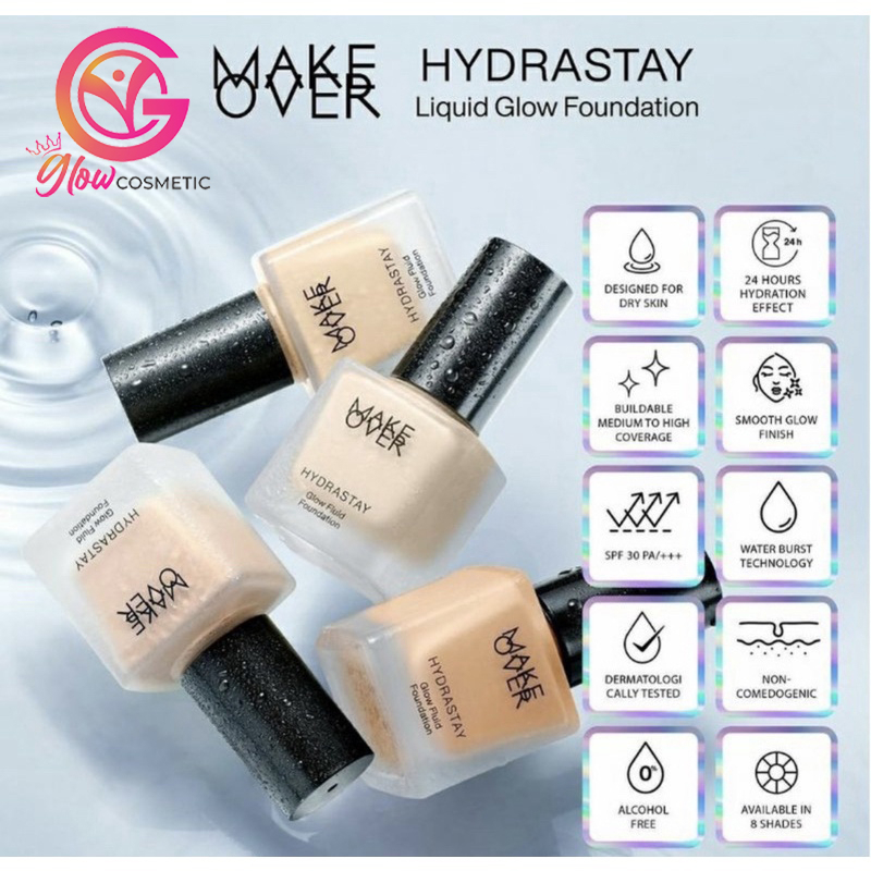 MAKE OVER HYDRASTAY GLOW FLUID FOUNDATION 35ML