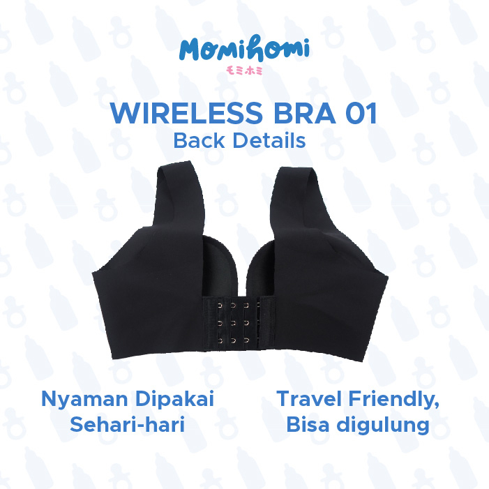 MOMI HOMI Premium Bra 01 Seamless Sport Olahraga Push Up Pakaian Dalam Wanita Sleep Wireless Tanpa Kawat