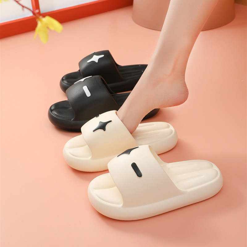 AVVET Sandal Wanita Kekinian Anti Slip 6728 Import Sendal Plus Minus Slop Korea Bahan Karet Tebal  Alas Kaki Rumahan Murah Super Empuk