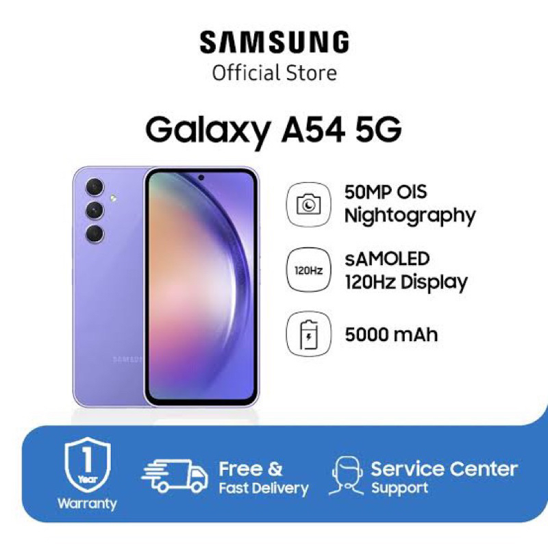 SAMSUNG A54 (5g) RAM 8/256gb  free adaptor 100% ORI DAN BERGARANSI RESMI