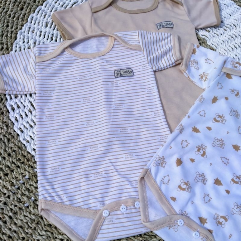 Jumper Bayi Newborn Jumpsuit Bayi Seri Warna Coklat Bodysuit Baby Talitababy