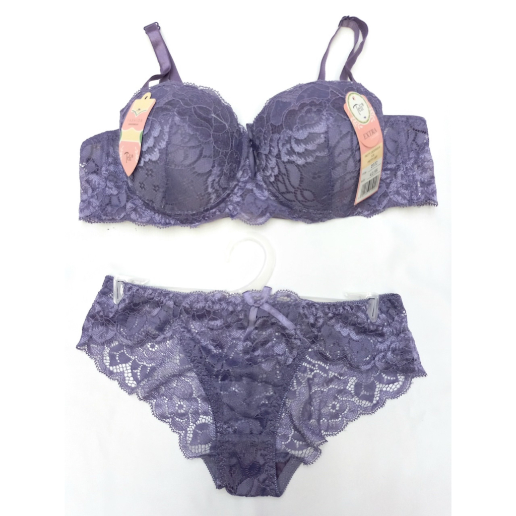 Bra Set/  Pakaian dalam plus Panty / berkawat dan renda