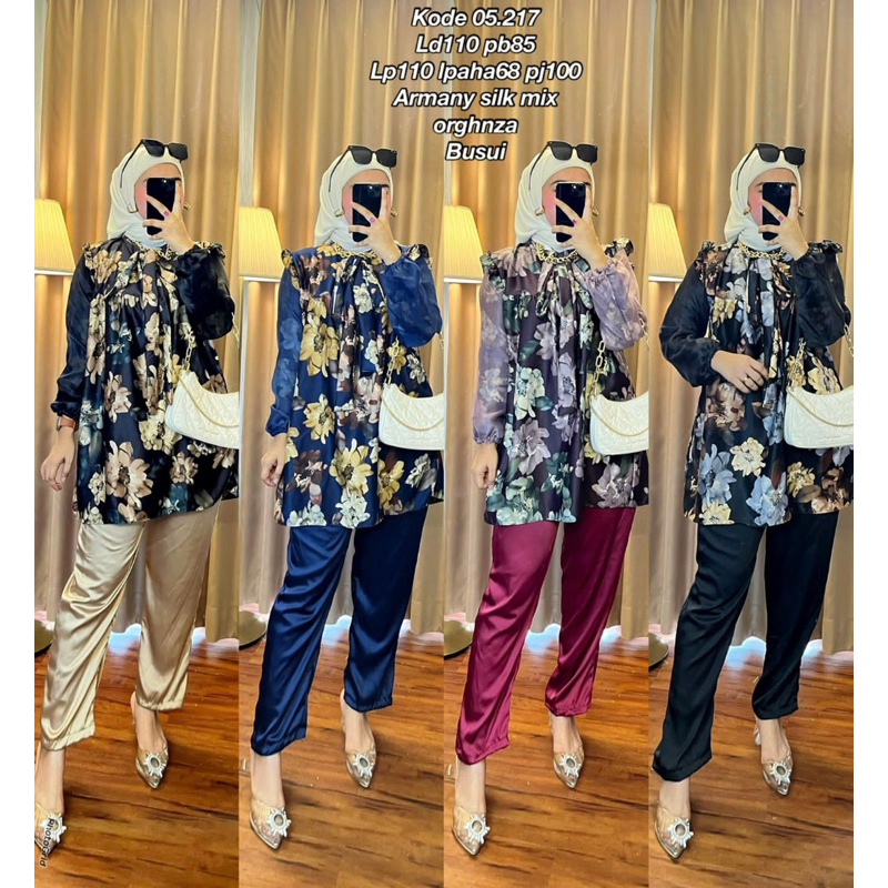 S05217 / SETCEL ARMANY SILK / ARMANY MIX ORGANZA / SETCEL PESTA / BAJU KONDANGAN / SETCEL BUSUI