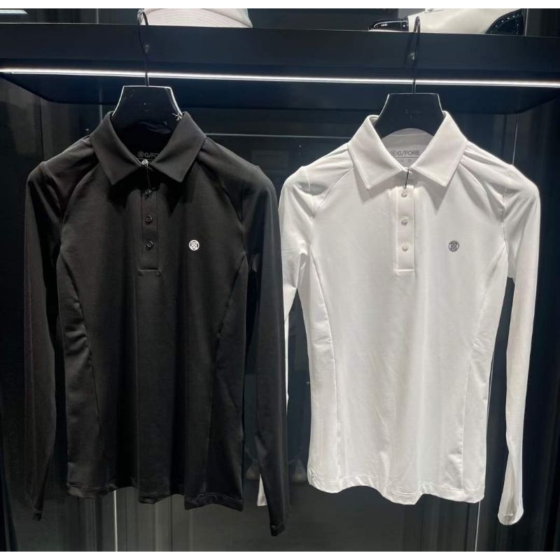 gfore embossed logo longsleeve ladies golf polo baju golf wanita