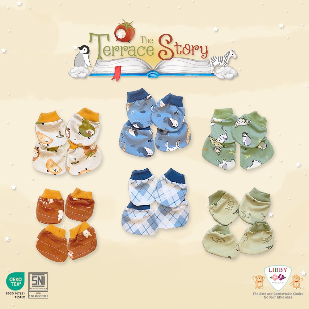 Libby baby Sarung tangan set - Sarung tangan bayi Tree House/sarung tangan bayi set harga 3 set