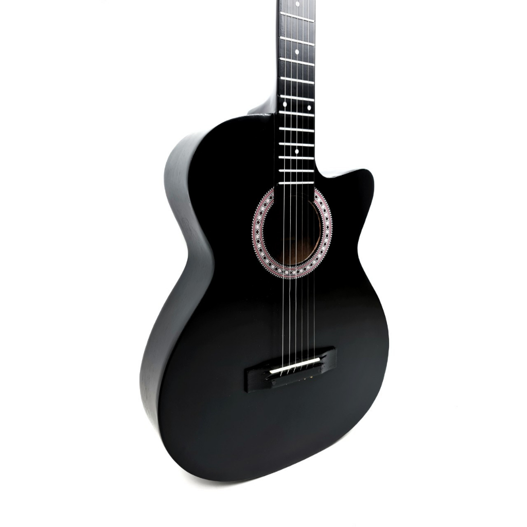 Gitar Akustik Merk Yamaha Warna Hitam Senar String Buat Pemula Belajar Murah Jakarta