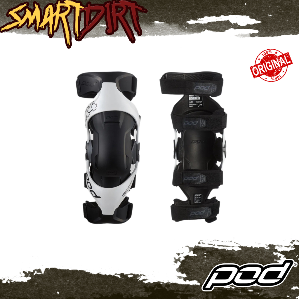 PELINDUNG LUTUT POD K4 2.0 BLACK WHITE KNEE POD BRACE K4 2.0 ORIGINAL - M/L