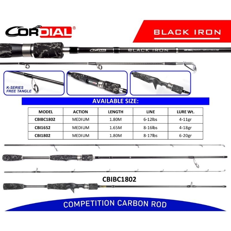 Joran Baitcasting CORDIAL BASS FIRE | BLACK IRON