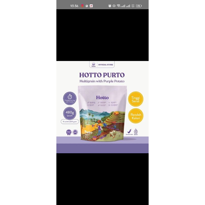 

Hotto Multigrain + Taro, Superfood + bervitamin