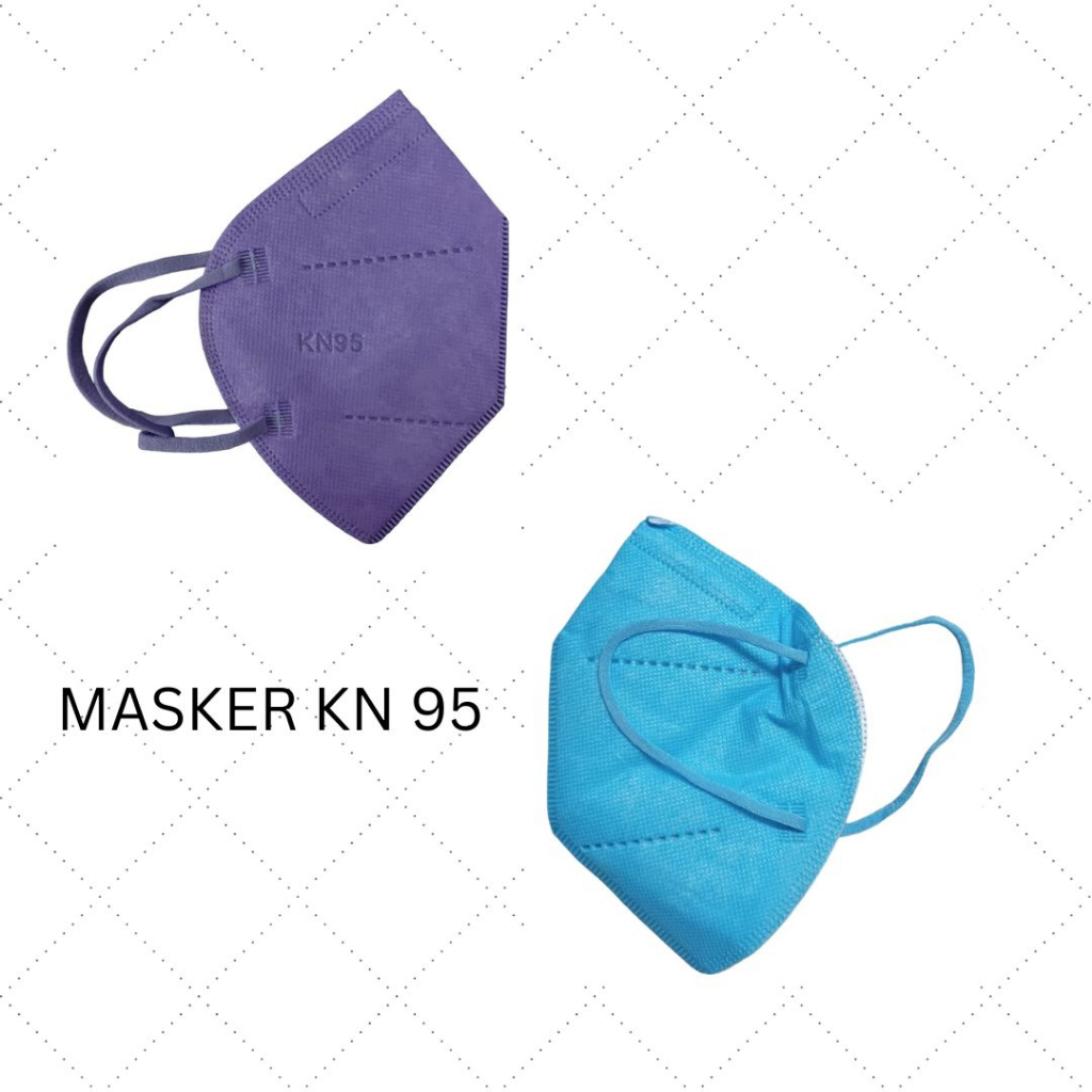 DEI MASK - Masker KN95 Monochrome Series 10's MIX (UNGU-BIRU)