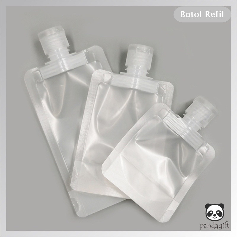 DEALSHOP21 | Botol Refill Travel Pounch Reusable Refillable Shampo Soap Lotion Liquid Tempat Sabun Cair Botol Sabun Travel Plastik Fliptop Flip Top Organizer