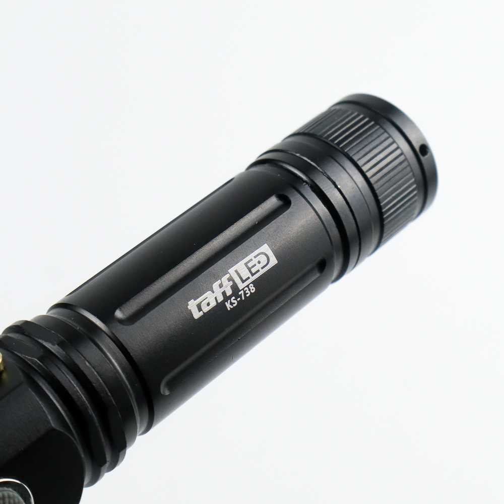 Senter LED Rotating Zoom Cree T6 + 2 x XPE 1500 Lumens Bahan Aluminium