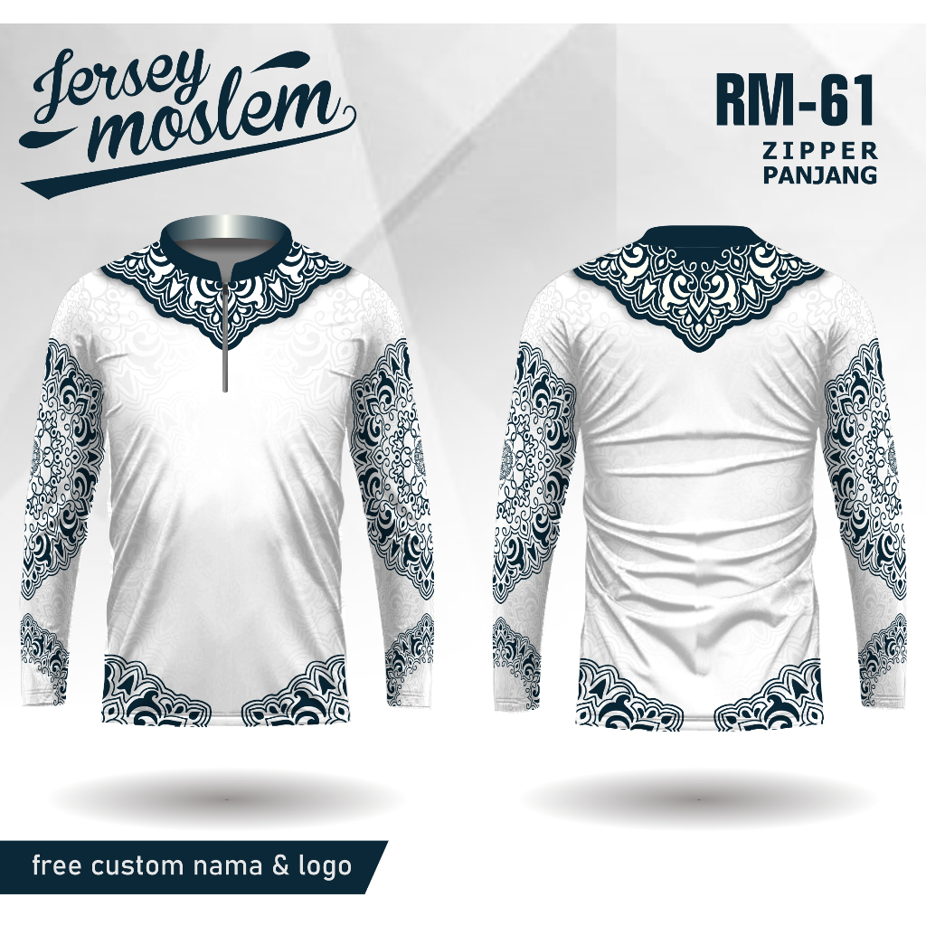 Baju koko batik lengan panjang pria kaos lebaran islami