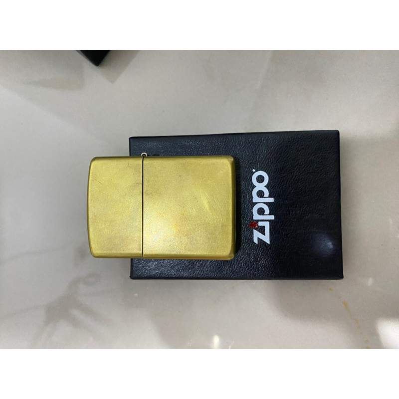 ZIPPO ORIGINAL ARMOR TUMBLED BRASS, SECOND LIKE NEW