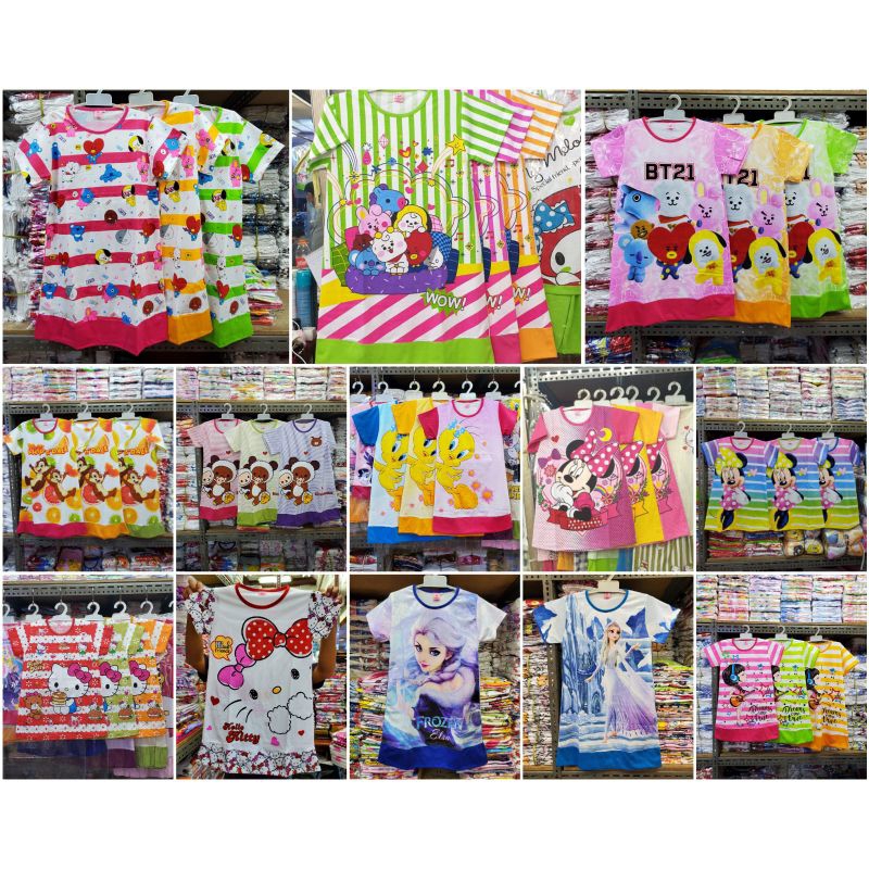 Daster dress anak-anak Marsella ukuran 4-6-8