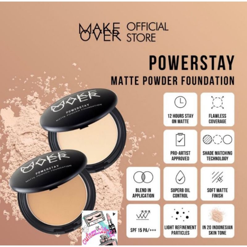 ☃️Cutezz_Ching1☃️Make Over Powerstay Matte Powder Foundation 12g