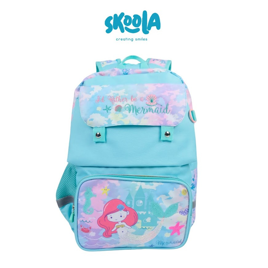 Skoola Tas Sekolah Anak Perempuan SD Ransel Unicorn Mermaid - Vira