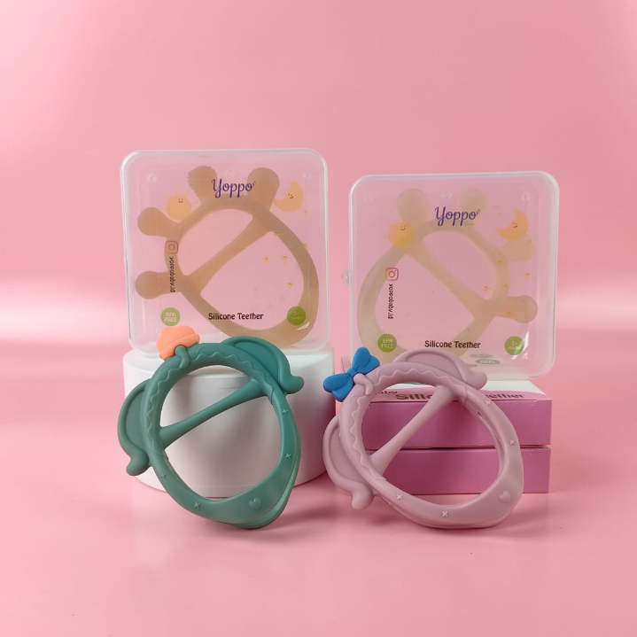 Yoppo Baby- Teether Bayi Premium silikon BPA FREE/ Gigitan Bayi / Mainan Bayi