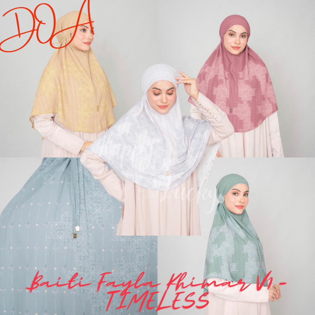 Promo DOA Khimar/Bergo (Jilbab/Hijab Instan) - Baiti Fayla V1 Timeless Series - BUKAN REJECT