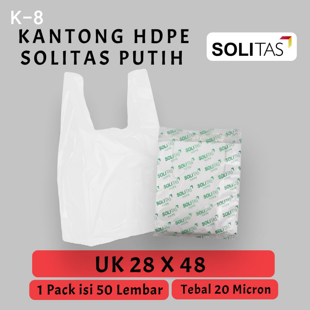 Kantong Plastik Kresek Putih Susu Tebal UK 28x48 HDPE