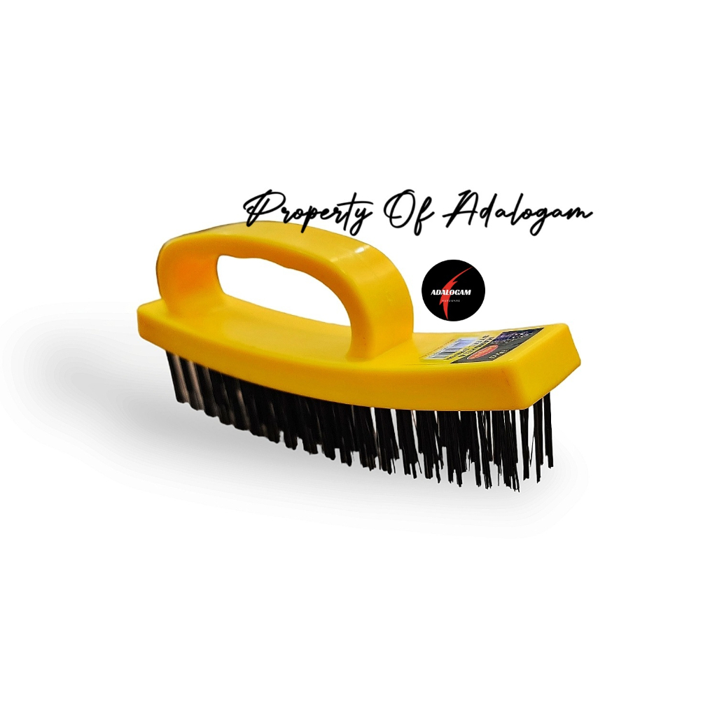 BESTGUARD 4 Baris Sikat Kawat Baja Handle Pegang Lengkung