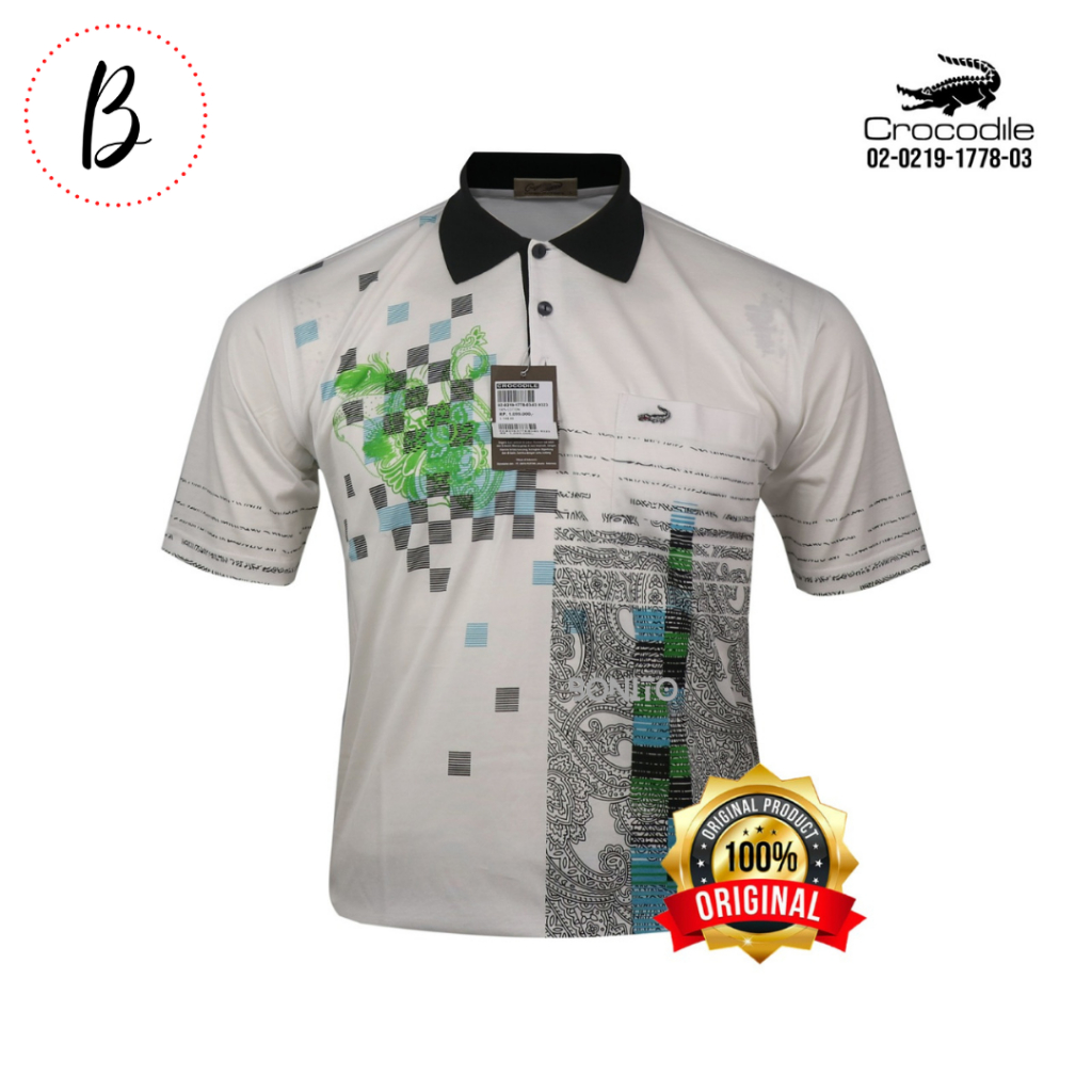 Kaos Kerah / Kaos Polo Pria Crocodile Diamond / Platinum Katun HALUS 1778 ORI Kaos Buaya Lengan Pend