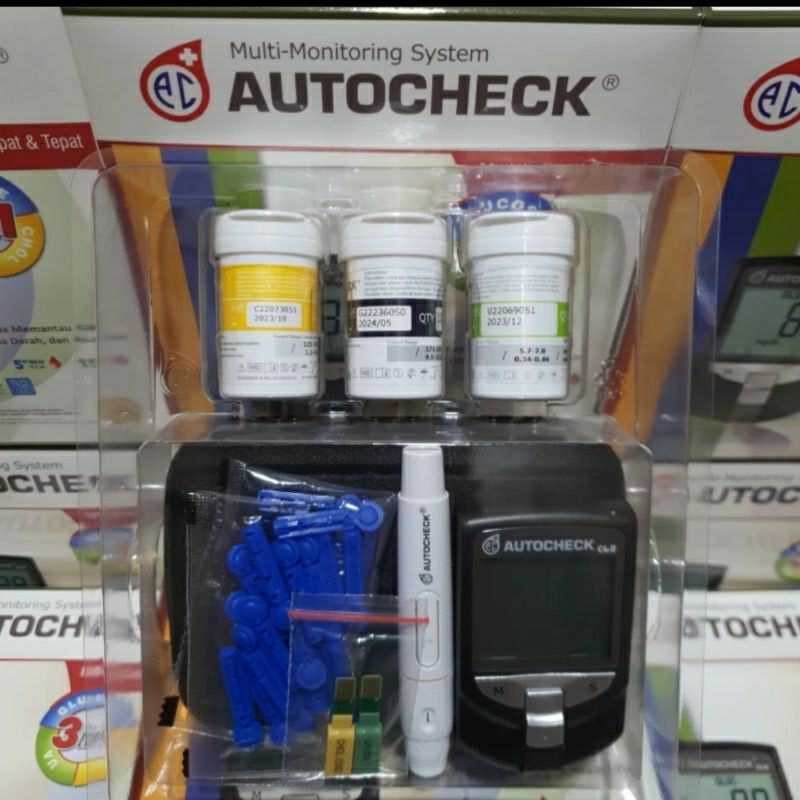 Autocheck 3 in 1 Alat Cek Gula Darah Kolesterol Asam Urat