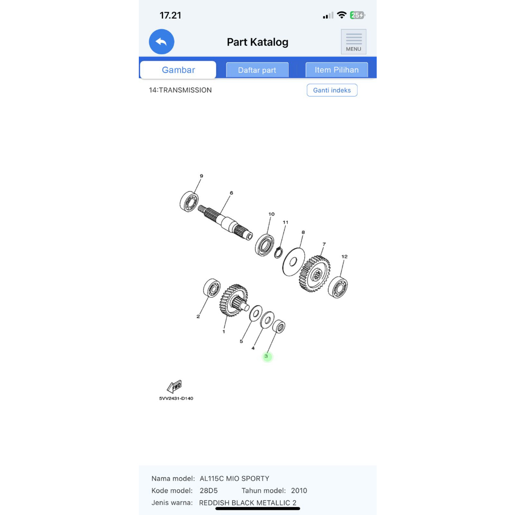 LAHER BEARING RASIO MIO OLD,MIO NEW,MIO SOUL LAMA,RX KING NEW,RX KING OLD ORI JEPANG