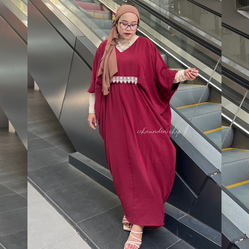 ICH - Kaftan Meisya Renda Crinkle Airflow Big Size