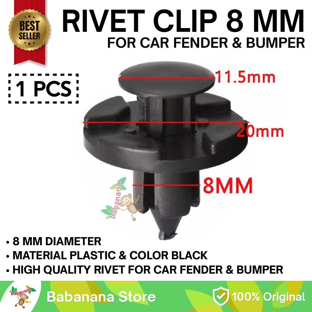 Baut Rivet 8 mm Body Retainer Mobil Motor Bumper Door Trim Klip 8mm