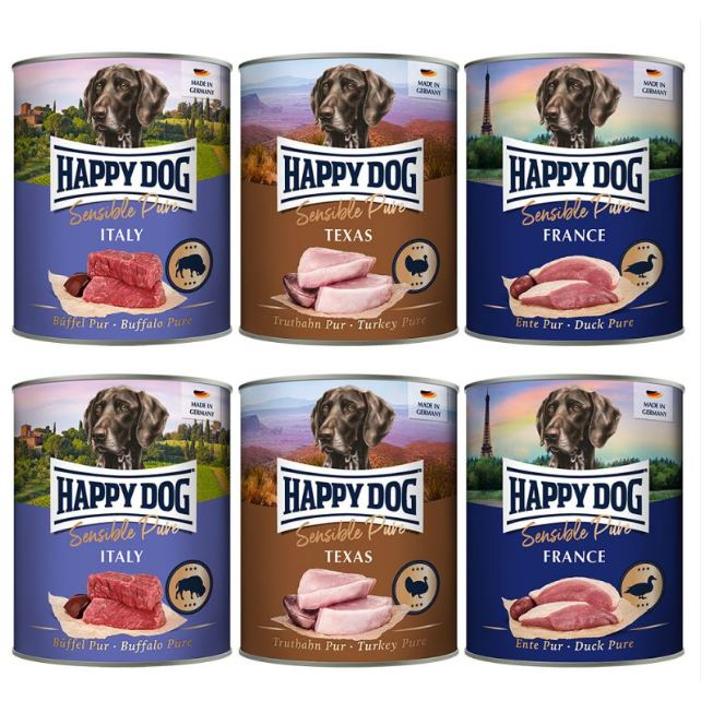 Happy Dog Kaleng 400GR Pure Meat Can Makanan Basah Anjing Kaleng Wet