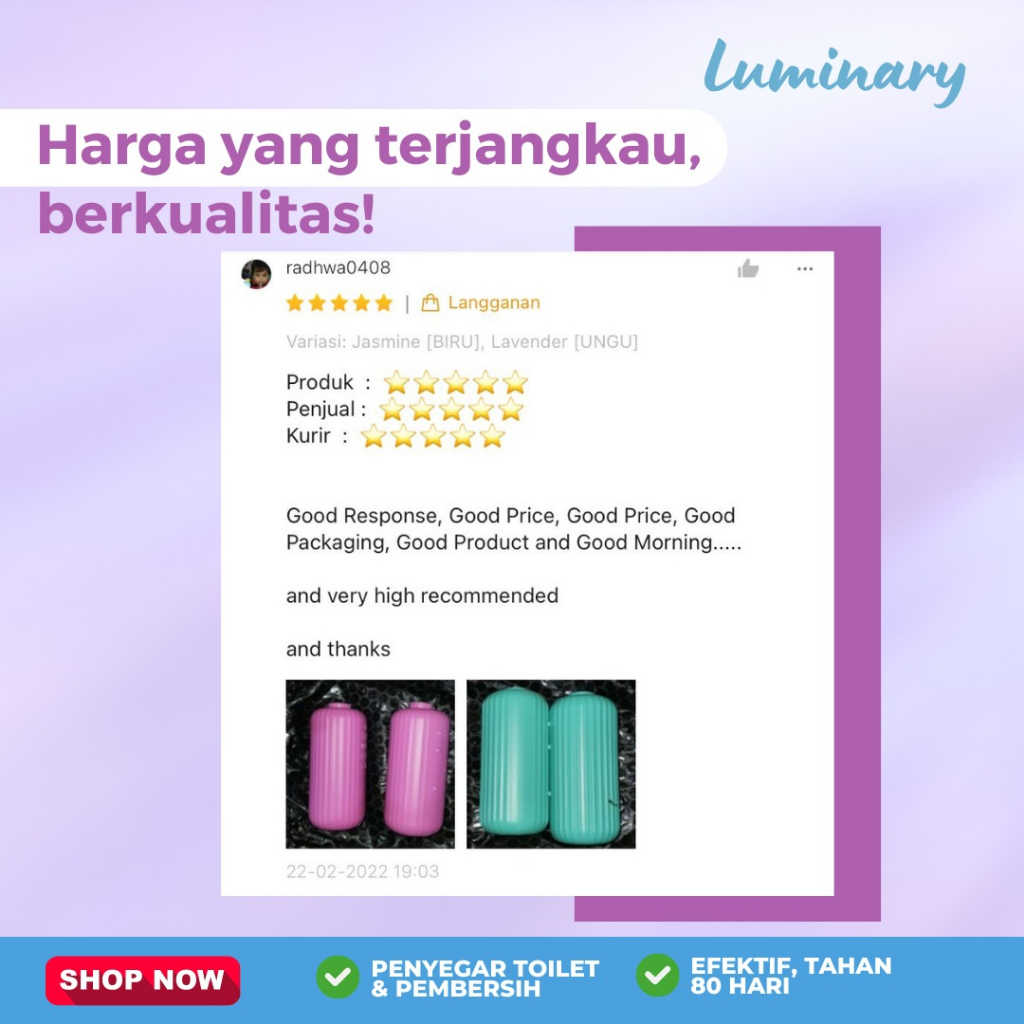 Pembersih Penyegar Pengharum Kloset Kamar mandi  Automatic Cleaner WC Tahan 80hari Deodorant Cleaner Toilet Tank Detergent Capsule Bathroom Perfume Termurah