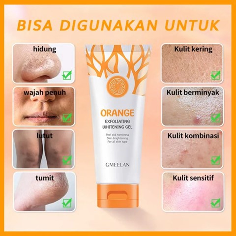 READY GMEELAN Orange Exfoliating Whitening Gel Skincare eksfoliasi peeling gel wajah pengangkat kome