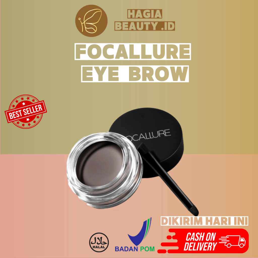 BISA COD - FOCALLURE BROWS GEL CREAM FA23 - CHOCOLATE, EBONY, DARK BROWN