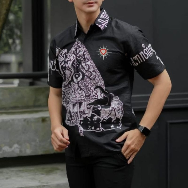 BATIK PSHT MOTIF BORDIR // BATIK PSHT HATI BERSINAR // BATIK PSHT KEREN // BATIK PSHT KEKINIAN / BAT