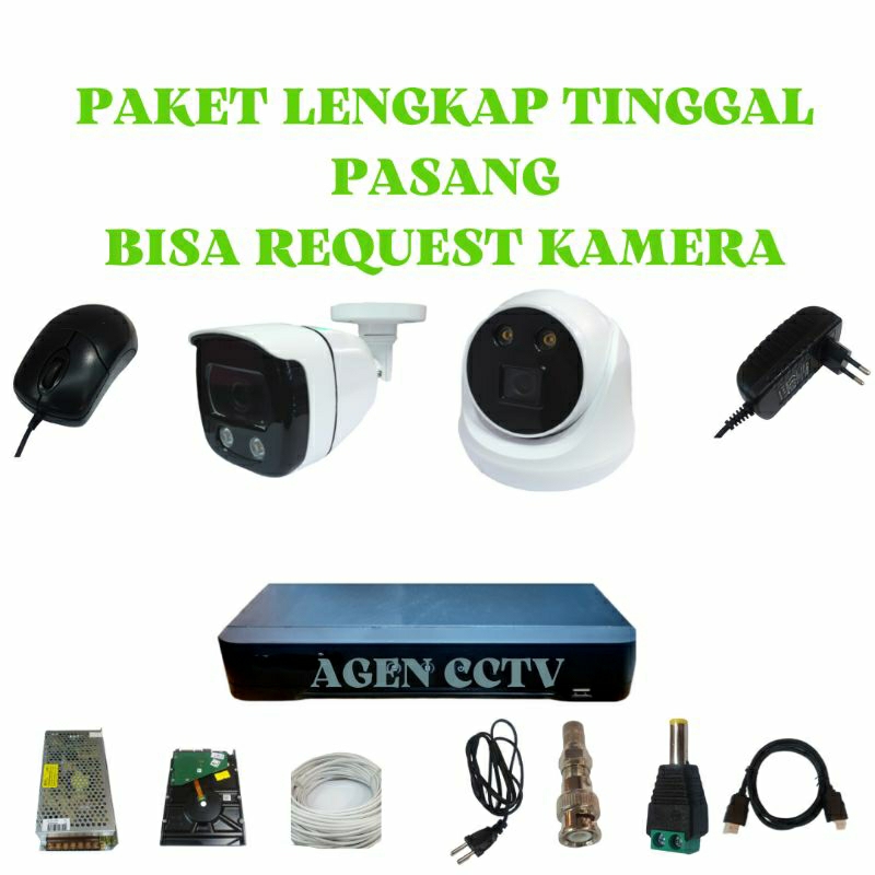 PAKET CCTV COLORVU 8 CHANNEL 6 KAMERA 8MP 4K 2560P ULTRA HD AUDIO