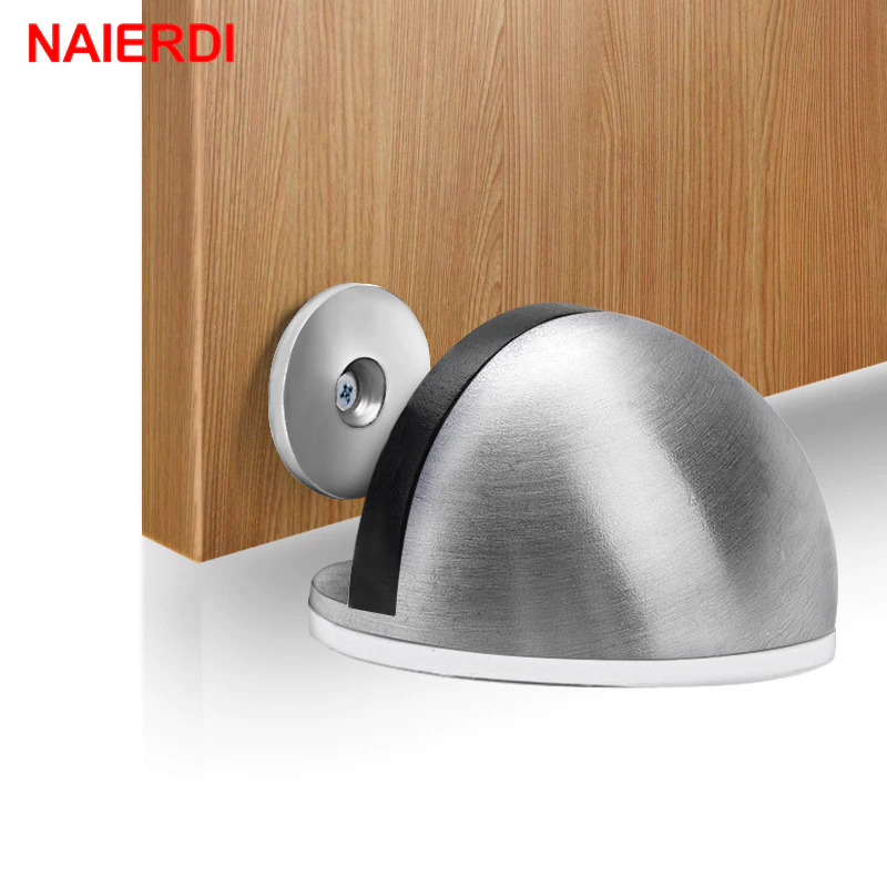 NAIERDI Penahan Pintu Anti-Collision Magnetic Door Stopper - DS-09 - Silver