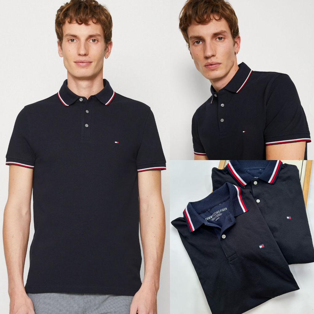 bordir button polo shirt