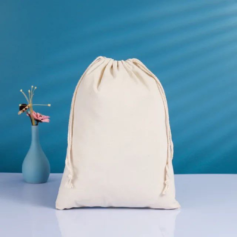 Pouch serut drawstring pouch tas serut double suede bludru halus ukuran besar bisa untuk souvenir hampers parcel lebaran