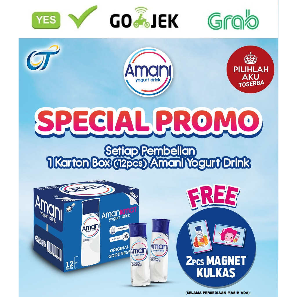 AMANI Yogurt Drink ORIGINAL Goodness 250 ml - ( HARGA 1 DUS )