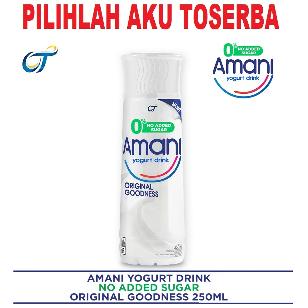 AMANI Yogurt Drink NO ADDED SUGAR ORIGINAL 250 ml - ( HARGA 1 DUS )
