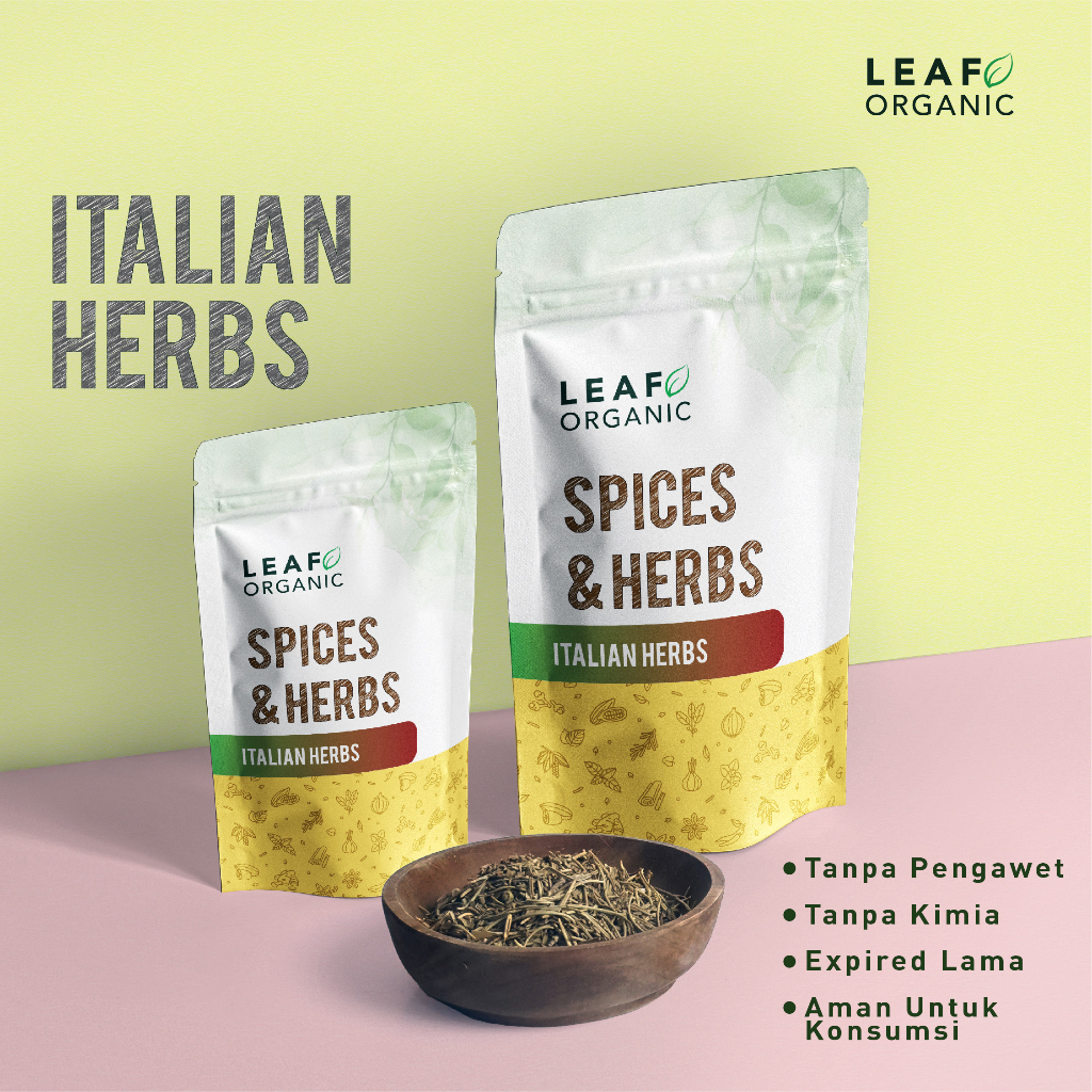 

Italian Herbs LEAF ORGANIC Rempah Khas Italia Seasoning Spices Premium Kering Murni Organik