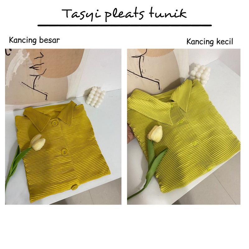 Tasyi pleats tunik / tunik plisket premium