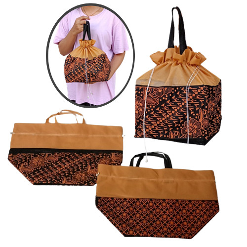 Tas Hajatan Serut Motif Batik 20 Cm Goodie Bag Tote Bag Batik Bag Pack Tas Souvenir