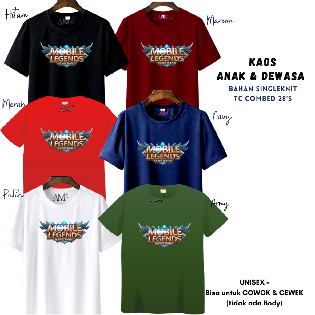 Baju Kaos Anak Cowok 3-12 tahun - Remaja- Dewasa S- 7XL-XXXL Pria Dewasa &quot;Diamond ML&quot;