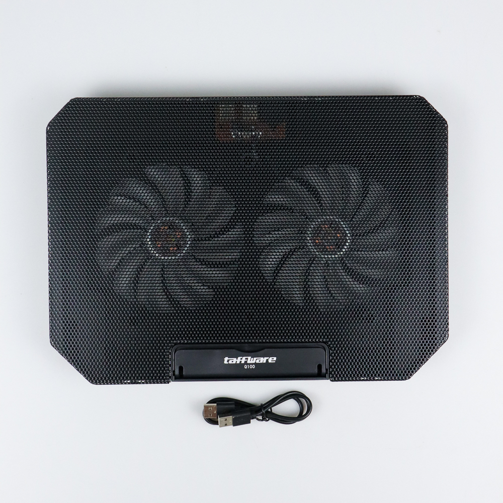 Cooling Pad Laptop 2 Fan Adjustable Speed - Taffware Q100