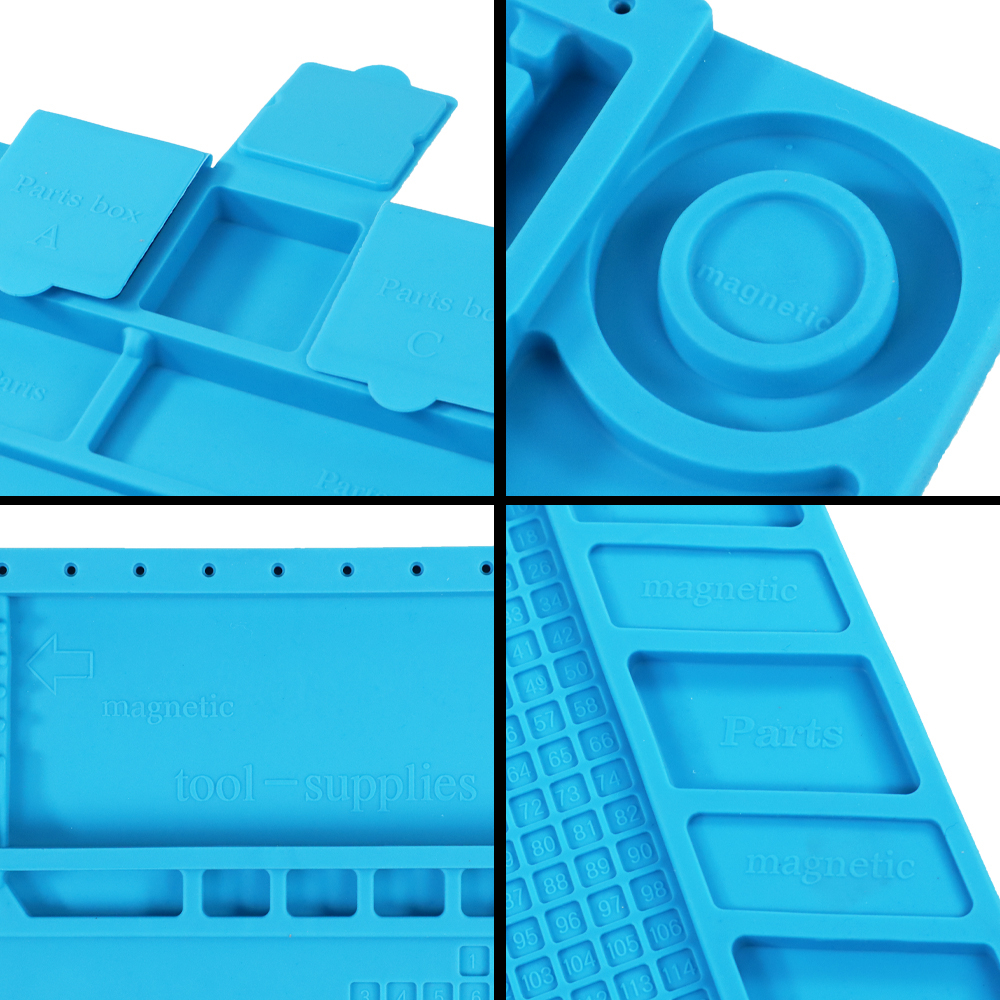 Alas Matras Silicone Soldering Mats Pad Insulator Heat Resistant - S-160 - Blue