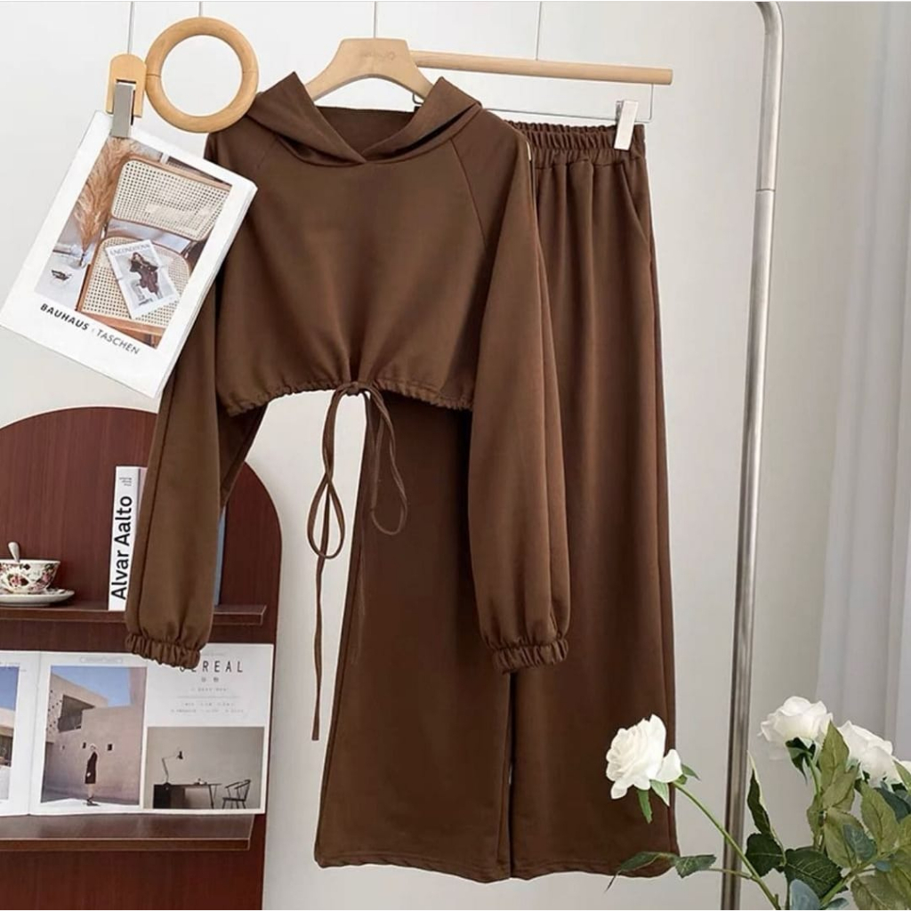 NORRA SET SETELAN WANITA KULOT SWEATER - ONE SET SETELAN WANITA