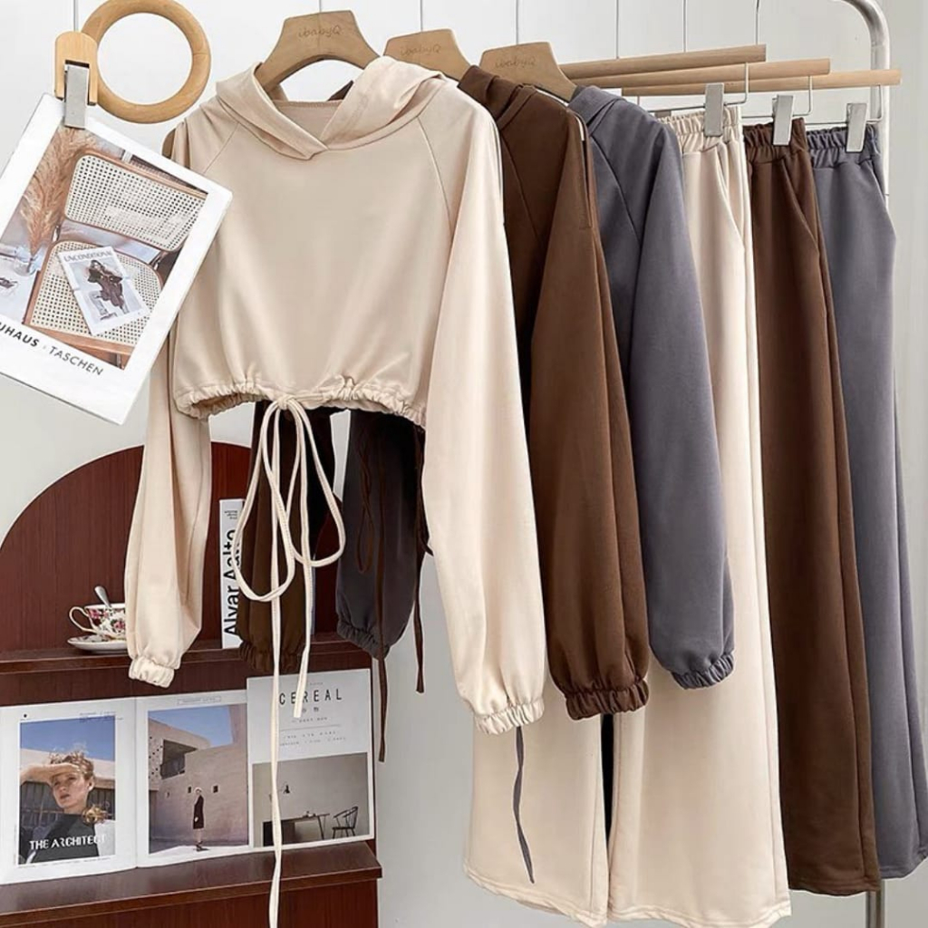 NORRA SET SETELAN WANITA KULOT SWEATER - ONE SET SETELAN WANITA
