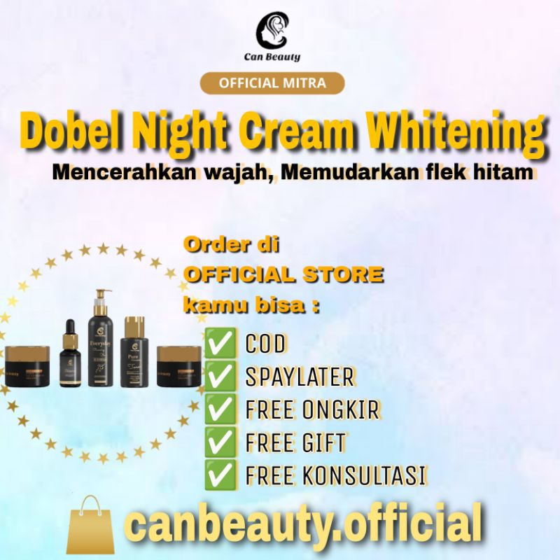 Double Night Whitening Can Beauty - CAN BEAUTY OFFICIAL - Skincare ORIGINAL BPOM
